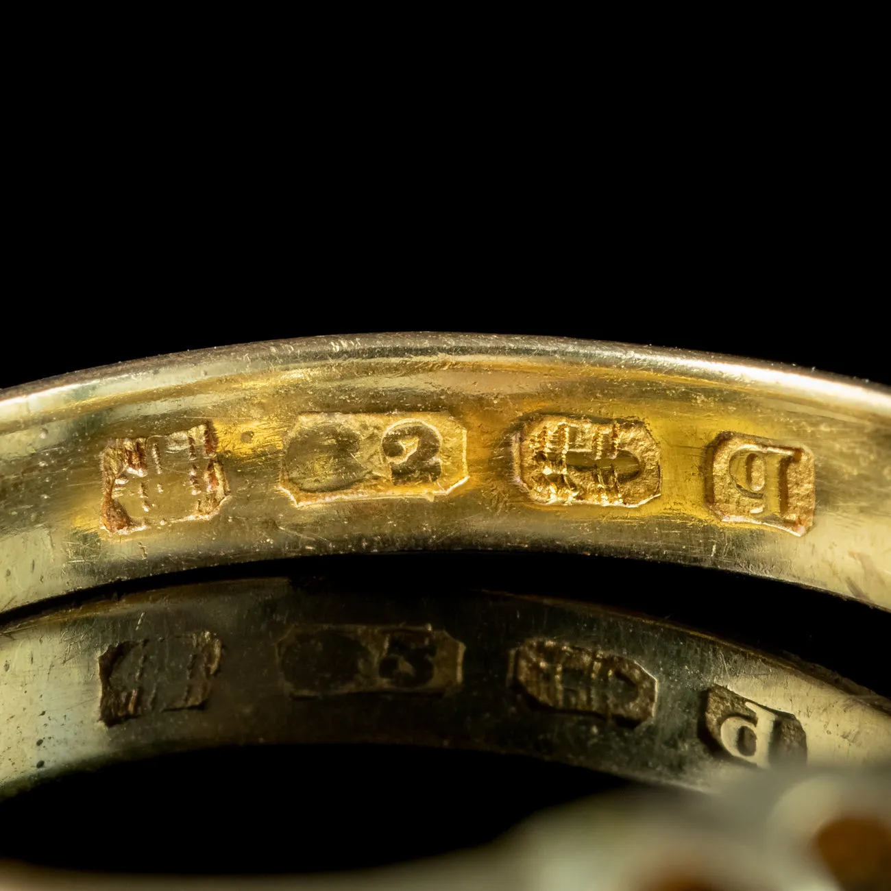 Antique Edwardian Diamond Solitaire Ring 22ct Gold Dated 1915