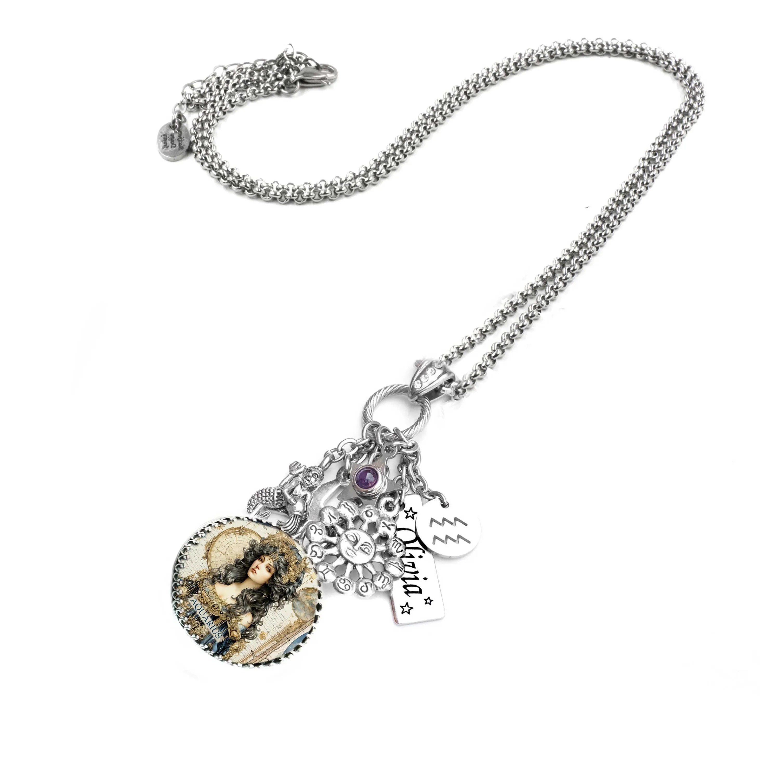 Aquarius Zodiac Necklace