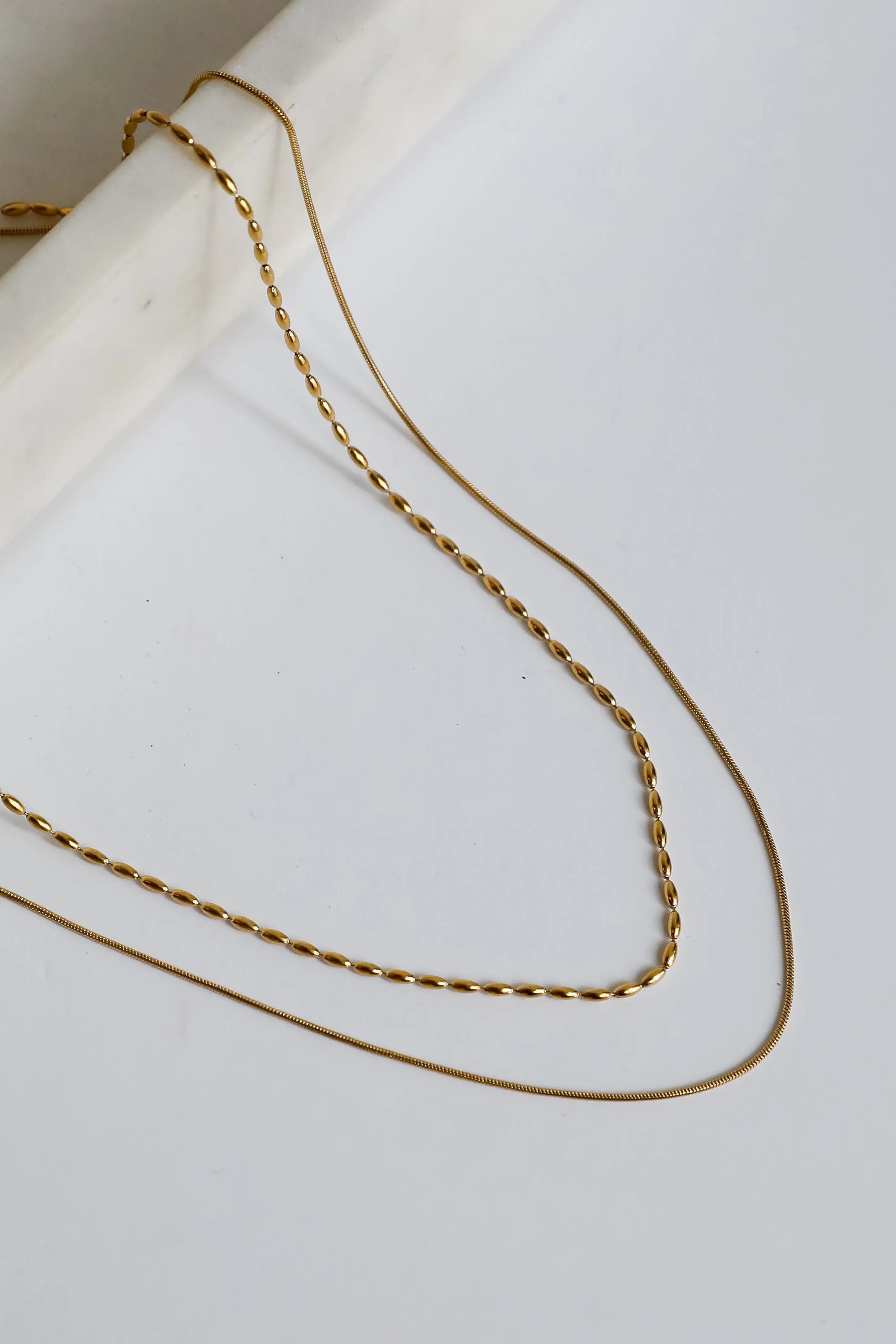 Avery Gold Layered Chain Necklace