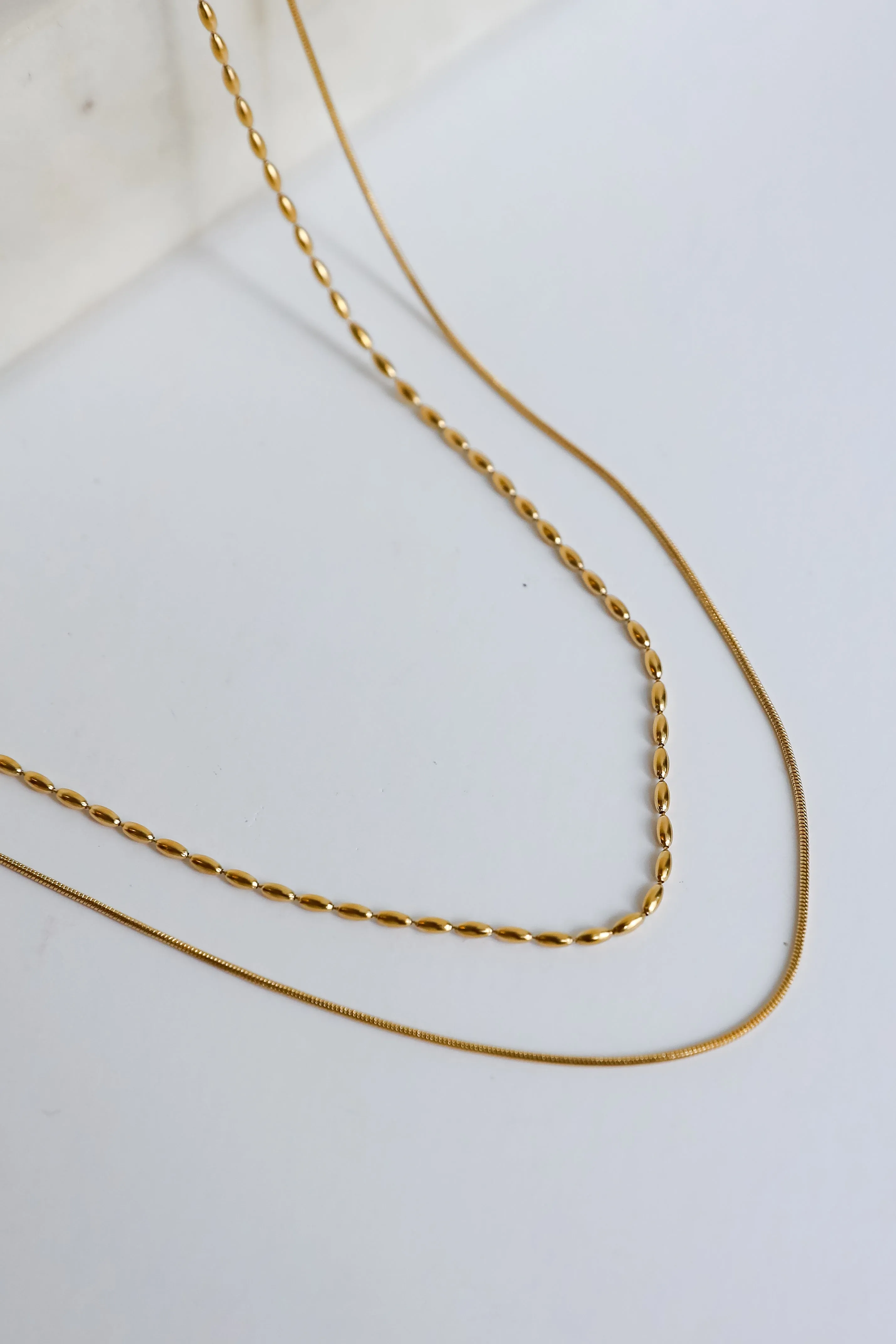 Avery Gold Layered Chain Necklace