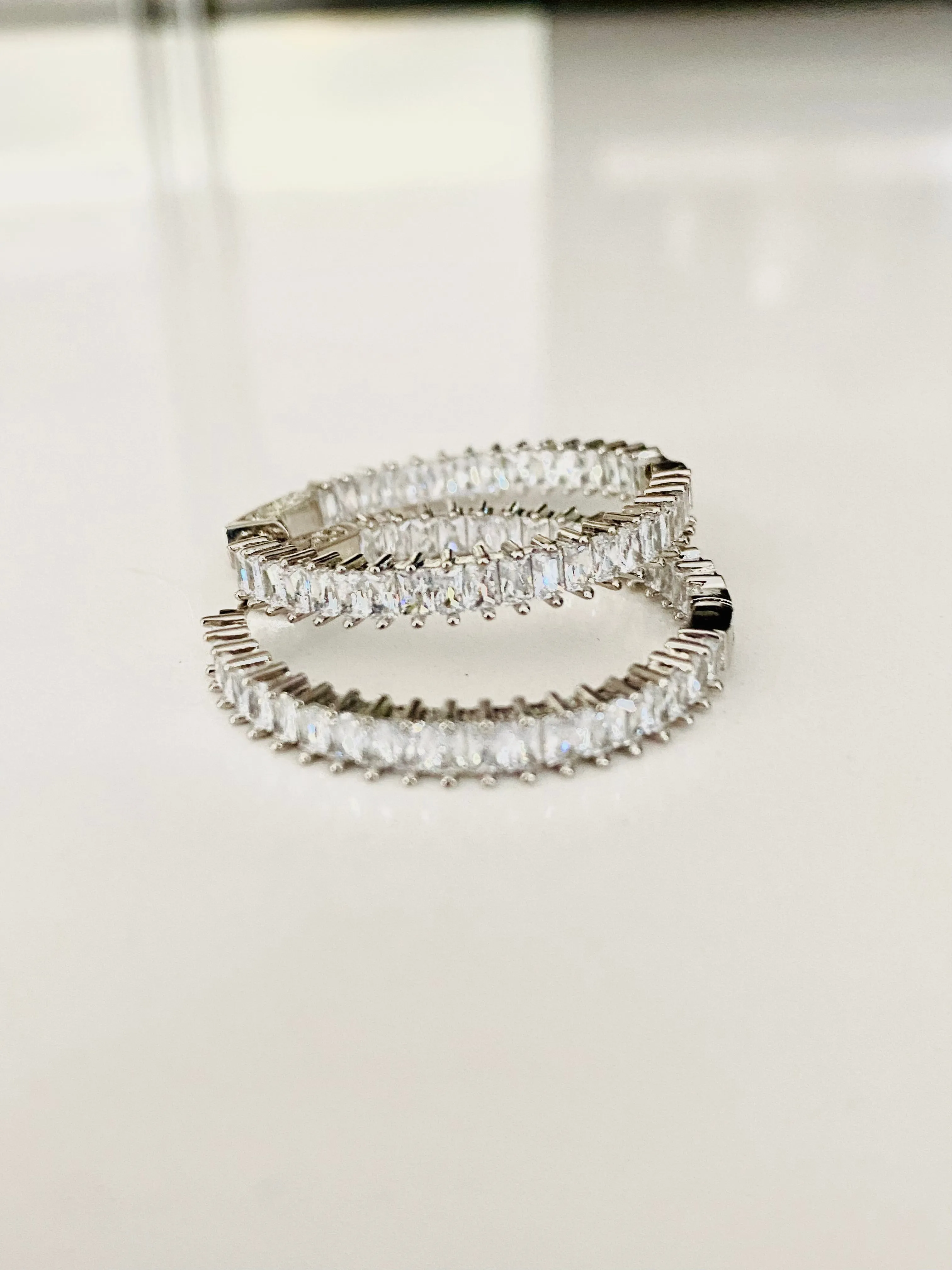 Baguette Hoop Earrings