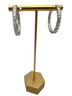 Baguette Hoop Earrings