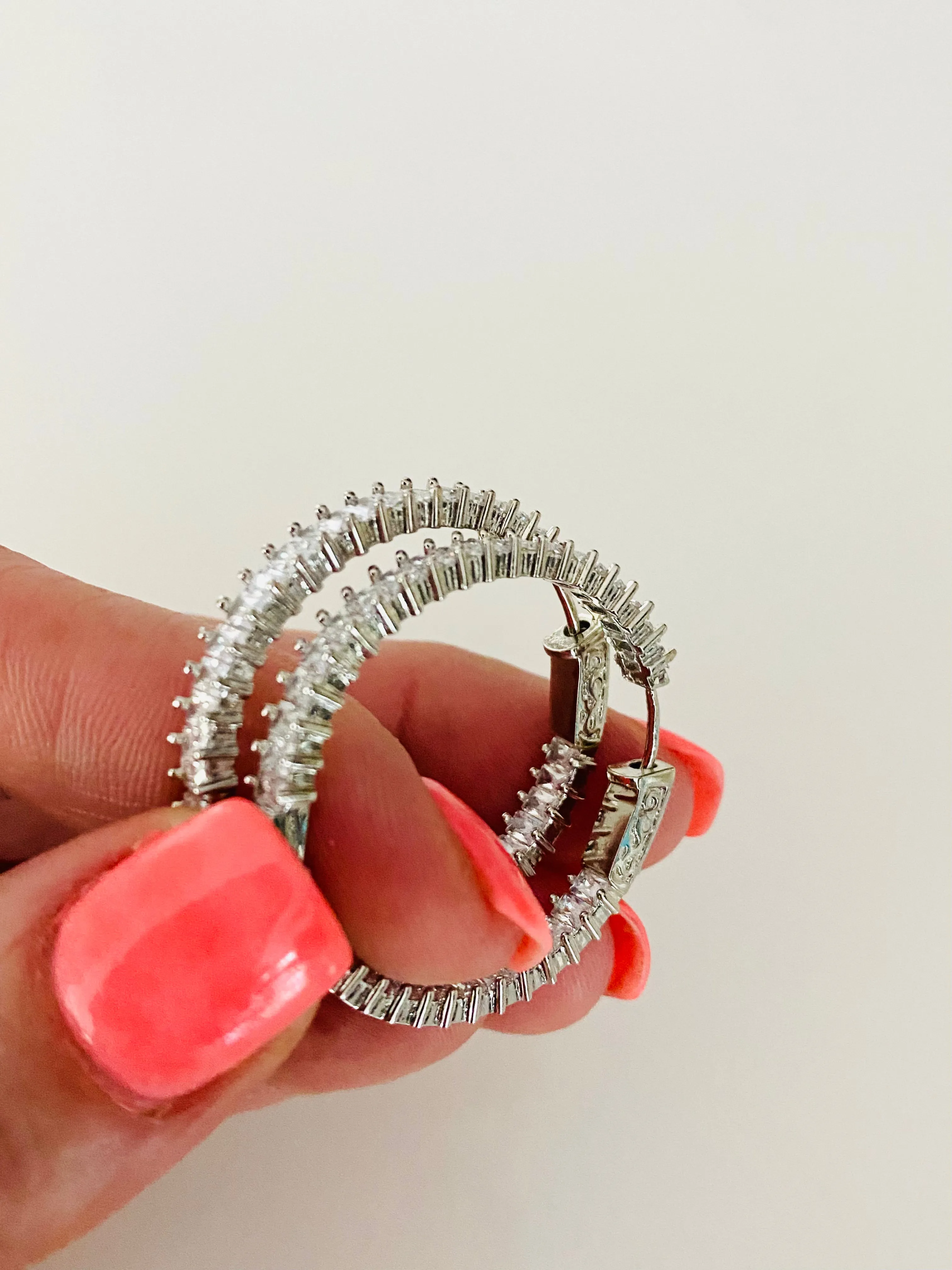 Baguette Hoop Earrings