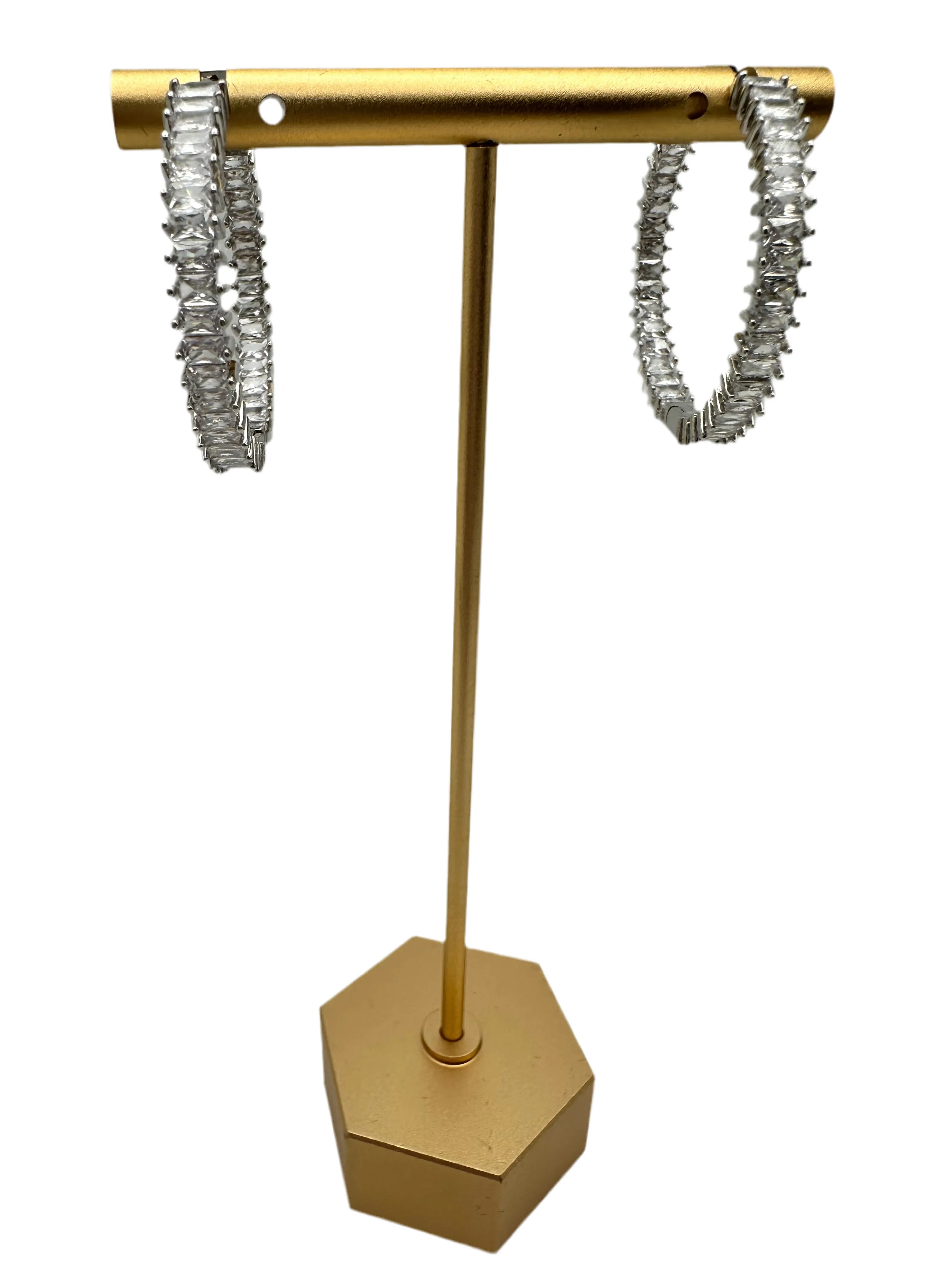 Baguette Hoop Earrings
