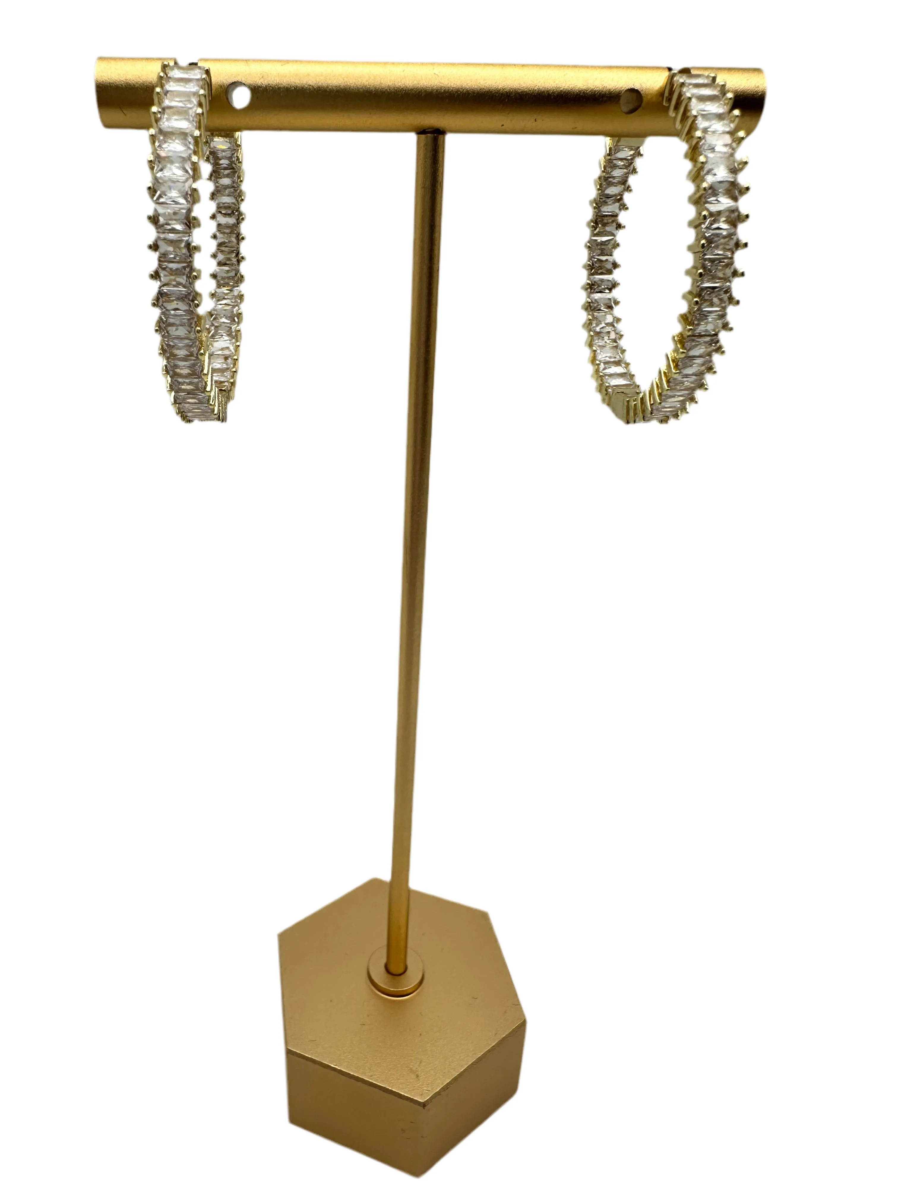 Baguette Hoop Earrings