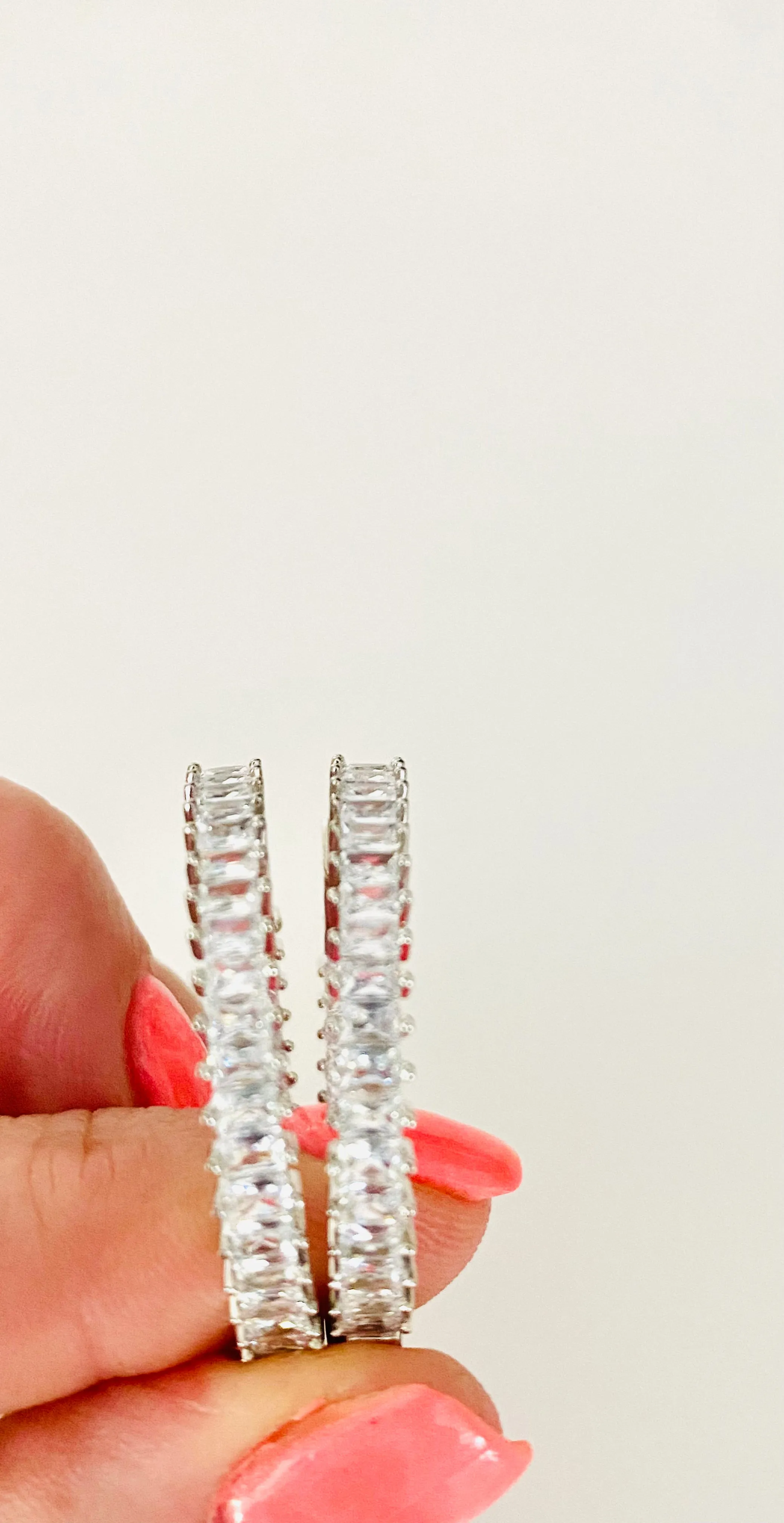 Baguette Hoop Earrings