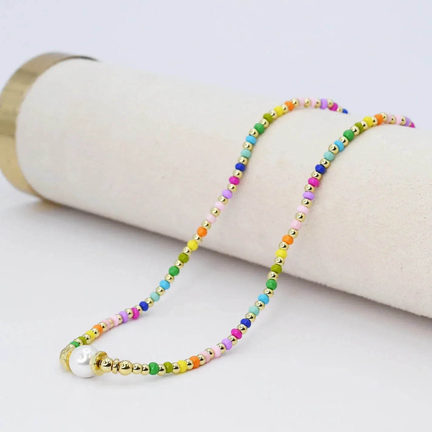 Be Happy Pearl Gemstone Necklace