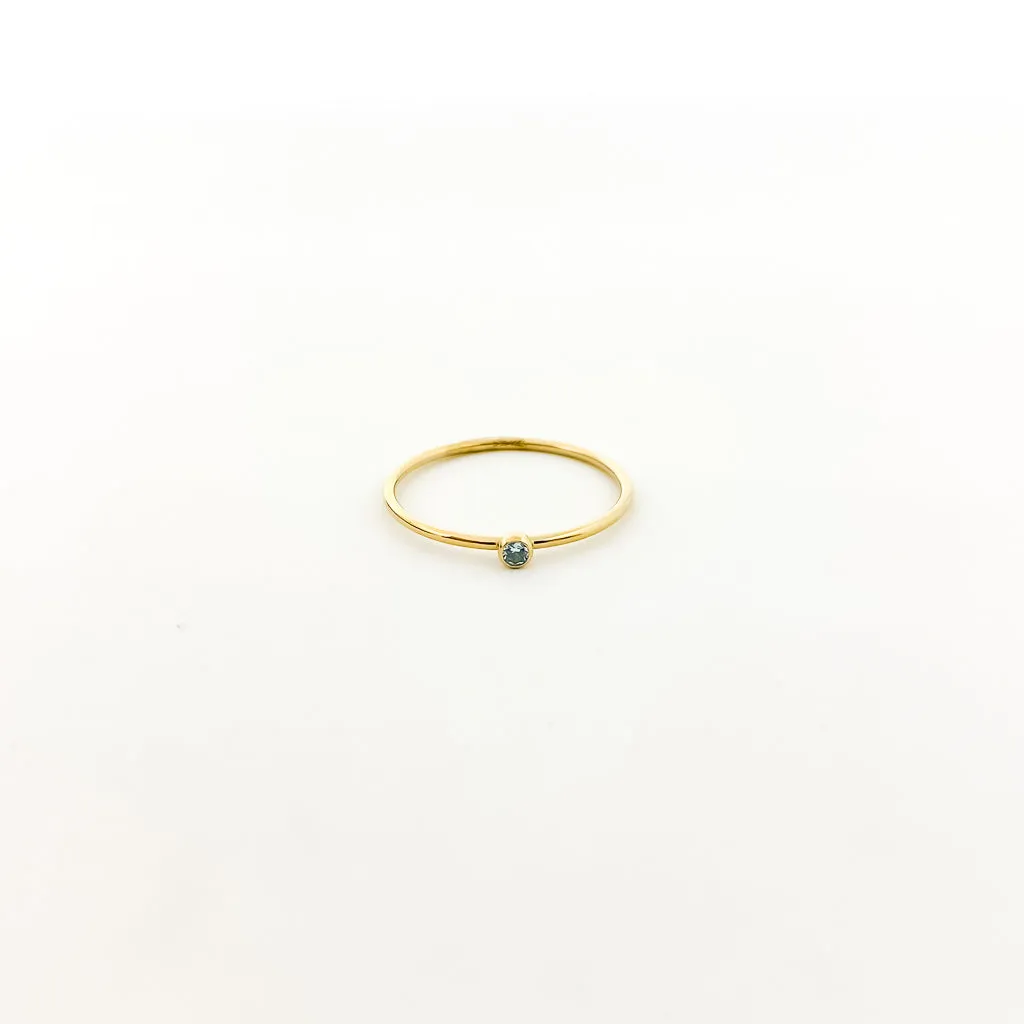 Bella Birthstone Stacking Ring | Gold