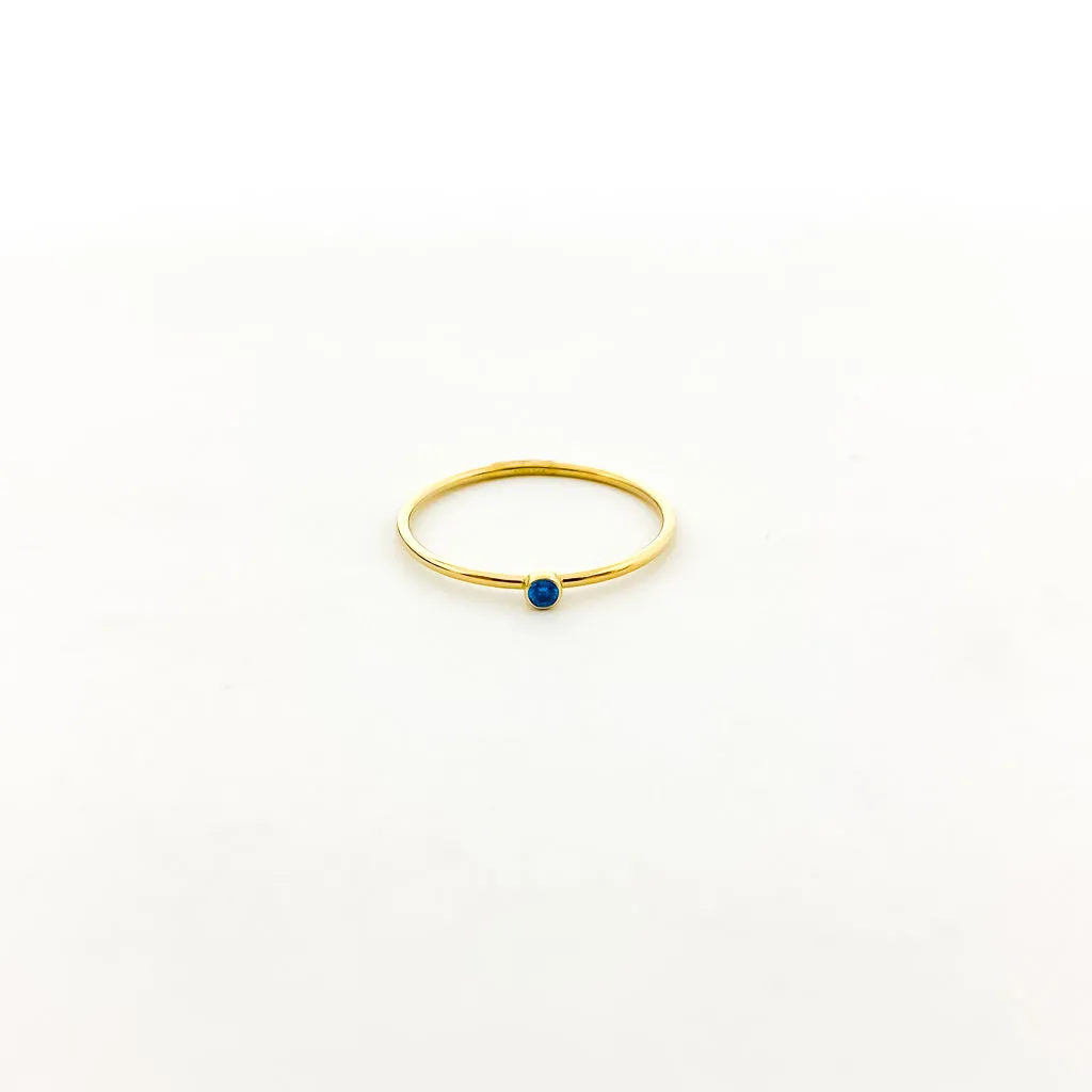 Bella Birthstone Stacking Ring | Gold