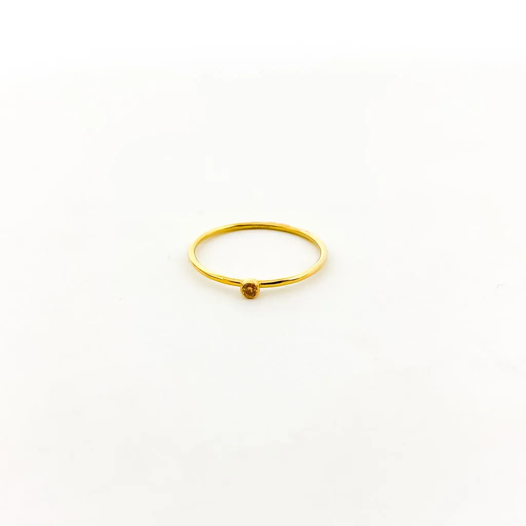 Bella Birthstone Stacking Ring | Gold