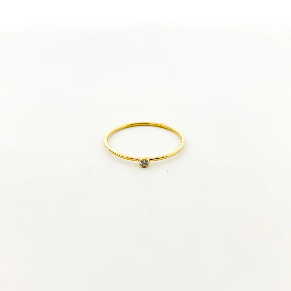Bella Birthstone Stacking Ring | Gold