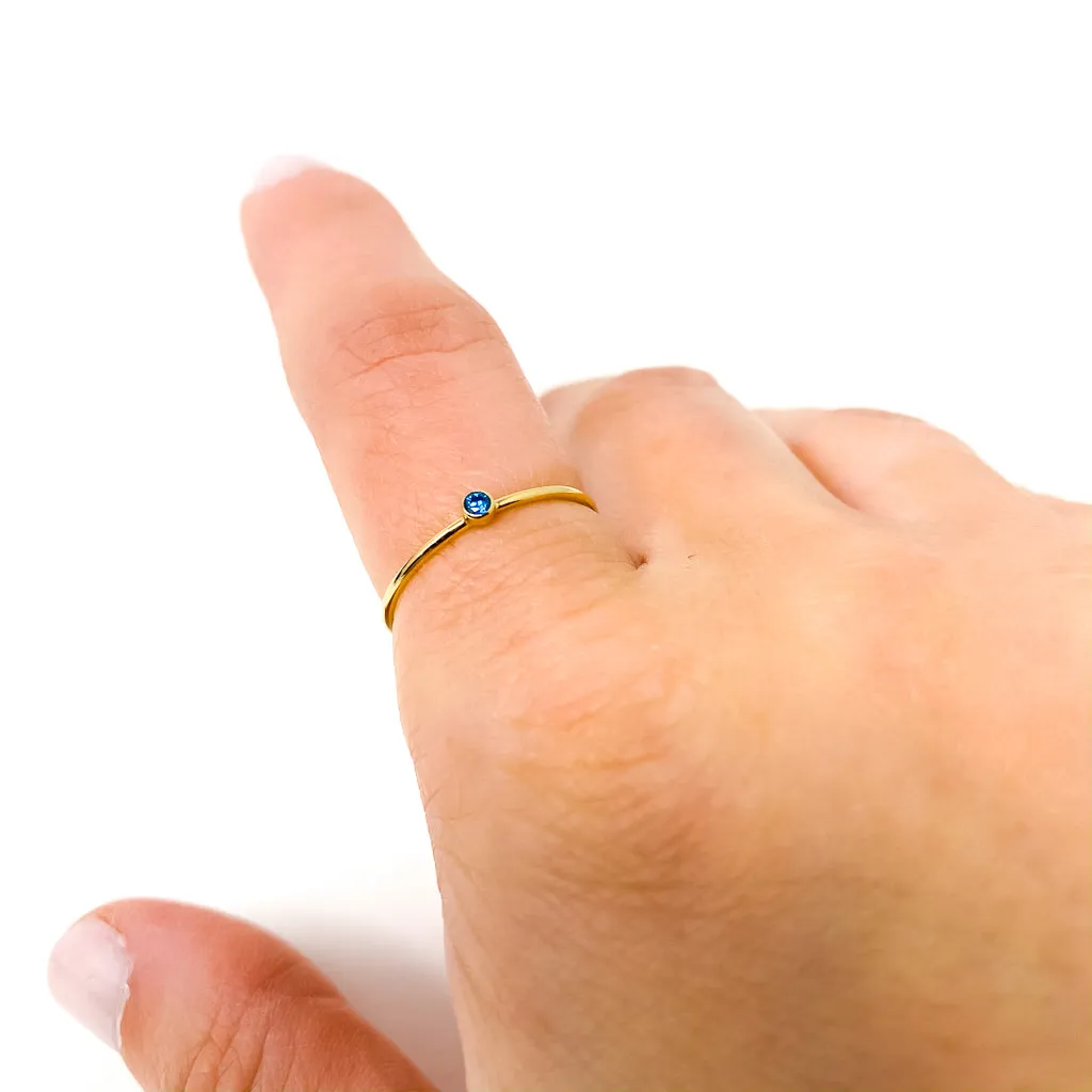 Bella Birthstone Stacking Ring | Gold