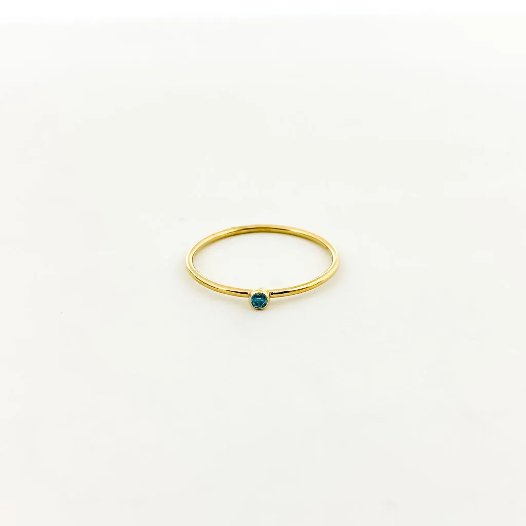 Bella Birthstone Stacking Ring | Gold