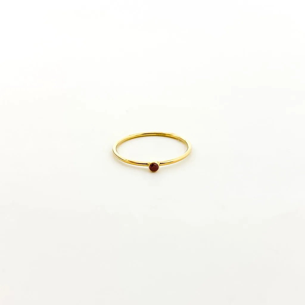 Bella Birthstone Stacking Ring | Gold