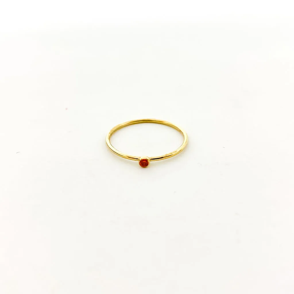 Bella Birthstone Stacking Ring | Gold
