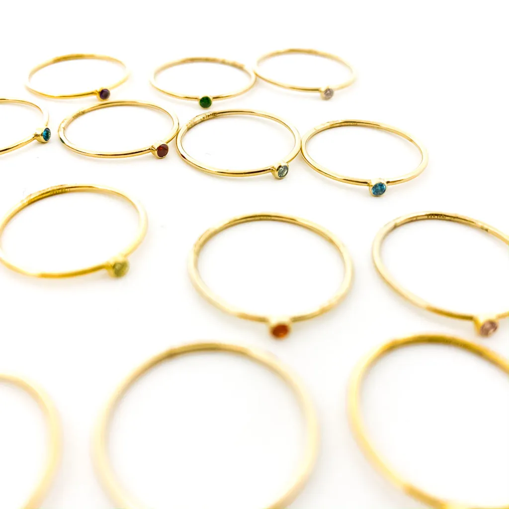 Bella Birthstone Stacking Ring | Gold