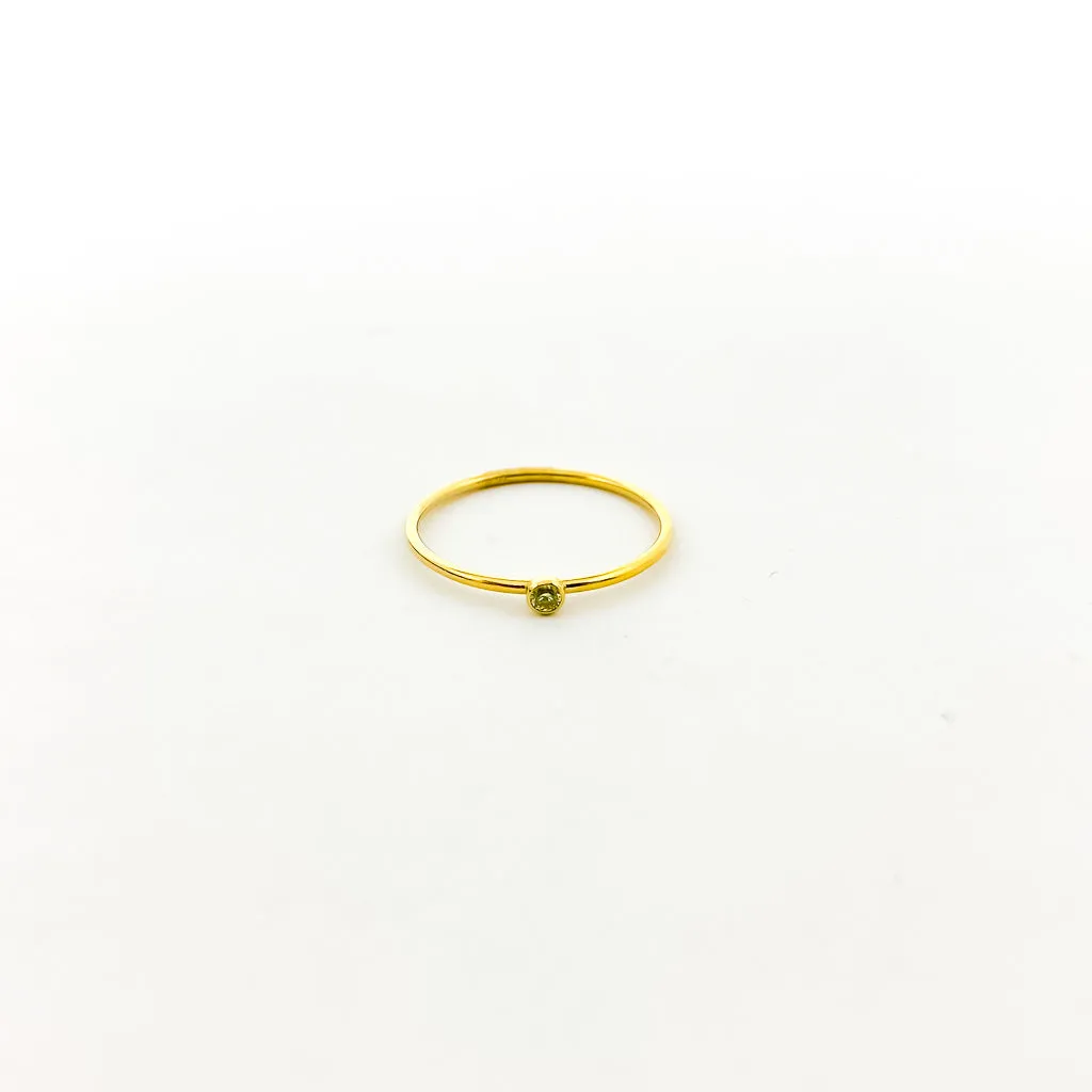 Bella Birthstone Stacking Ring | Gold