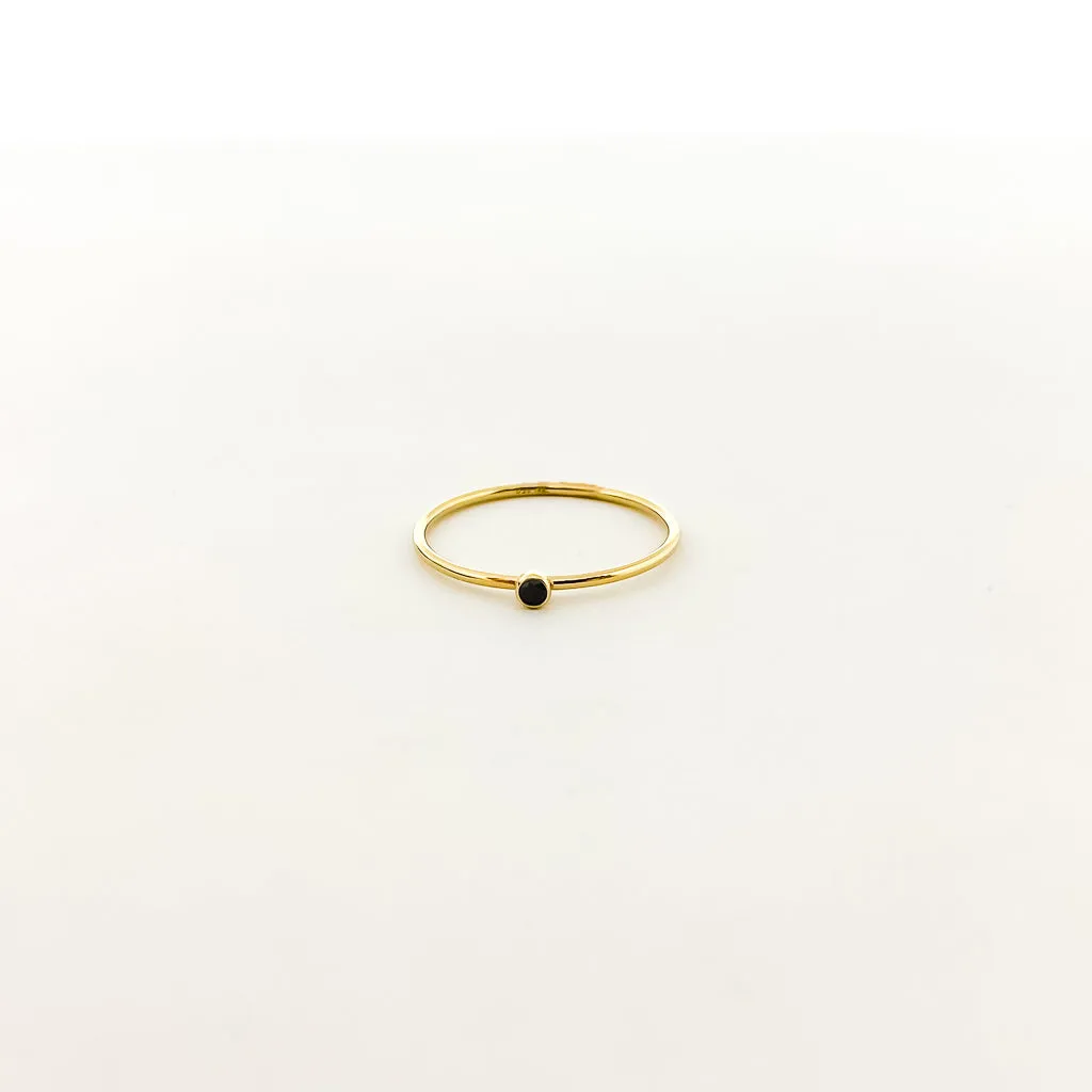 Bella Birthstone Stacking Ring | Gold