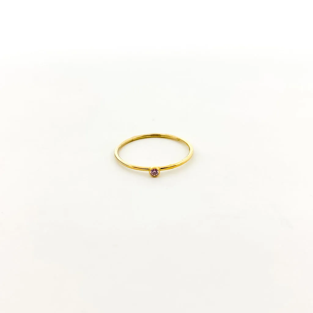 Bella Birthstone Stacking Ring | Gold