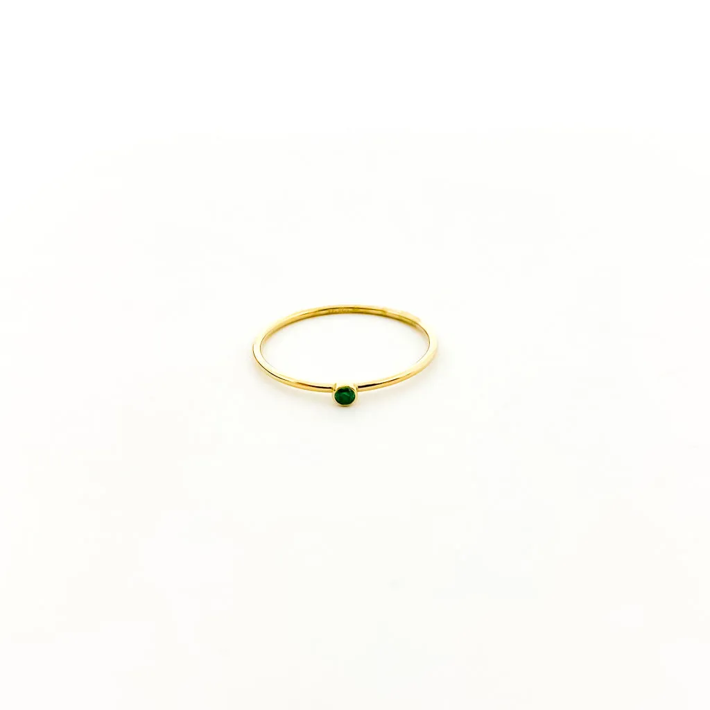 Bella Birthstone Stacking Ring | Gold