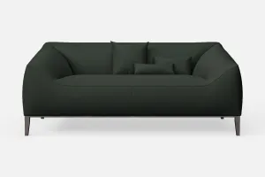 Bergamo 2 Seater Sofa Green Leather