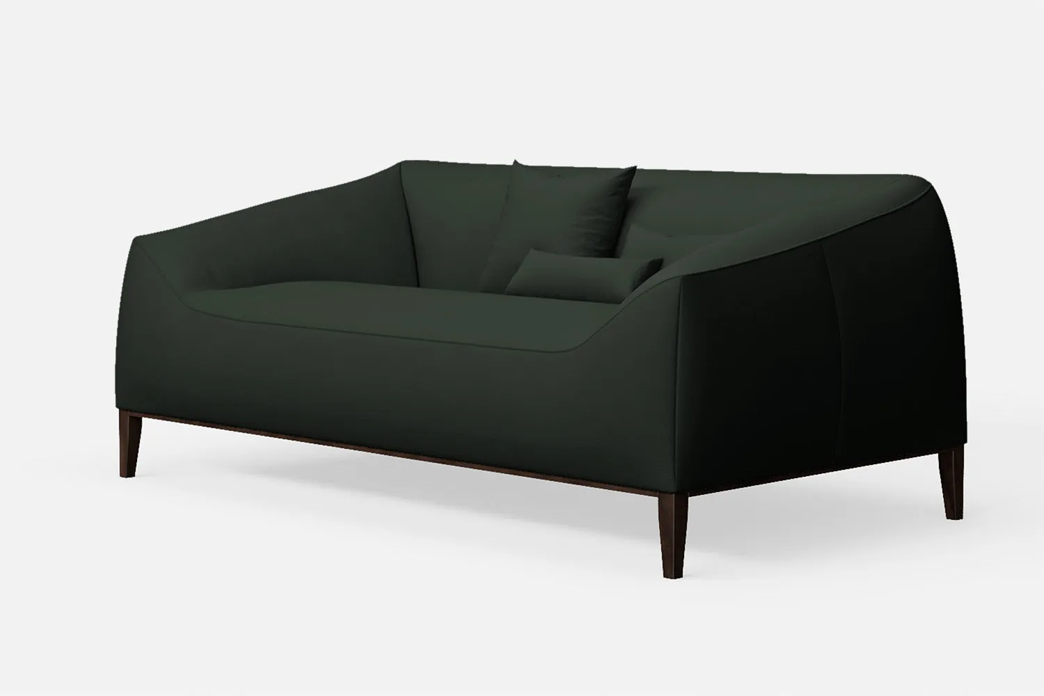 Bergamo 2 Seater Sofa Green Leather