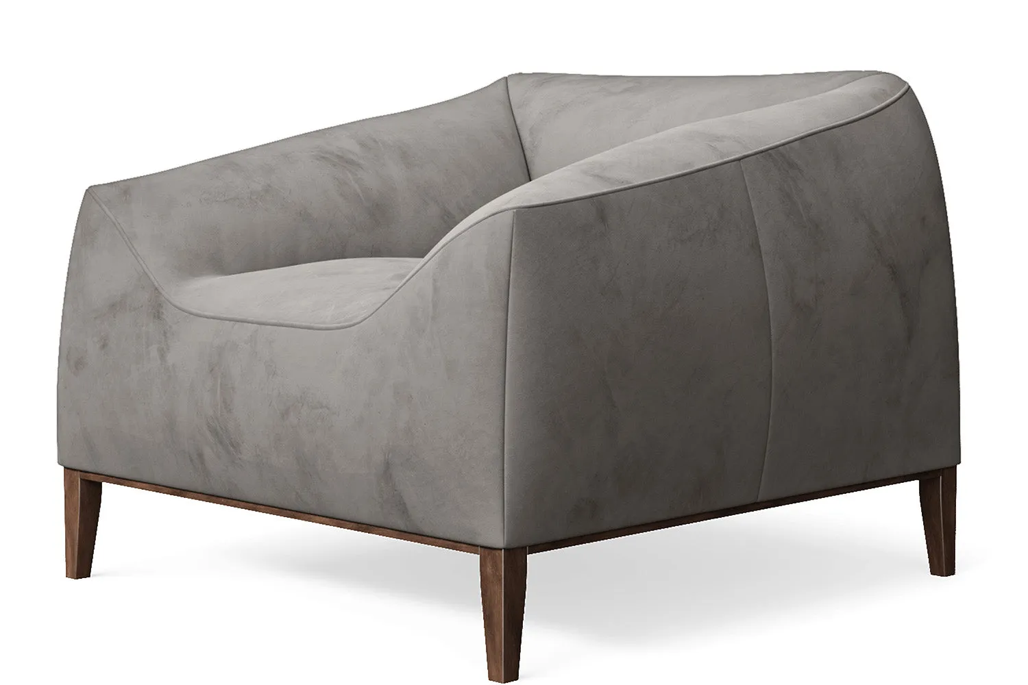 Bergamo Armchair Grey Velvet