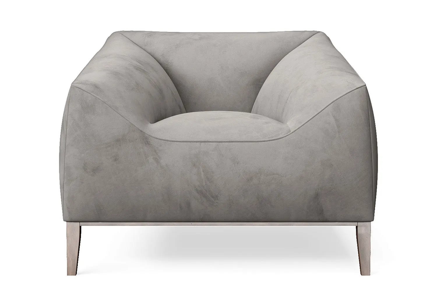 Bergamo Armchair Grey Velvet