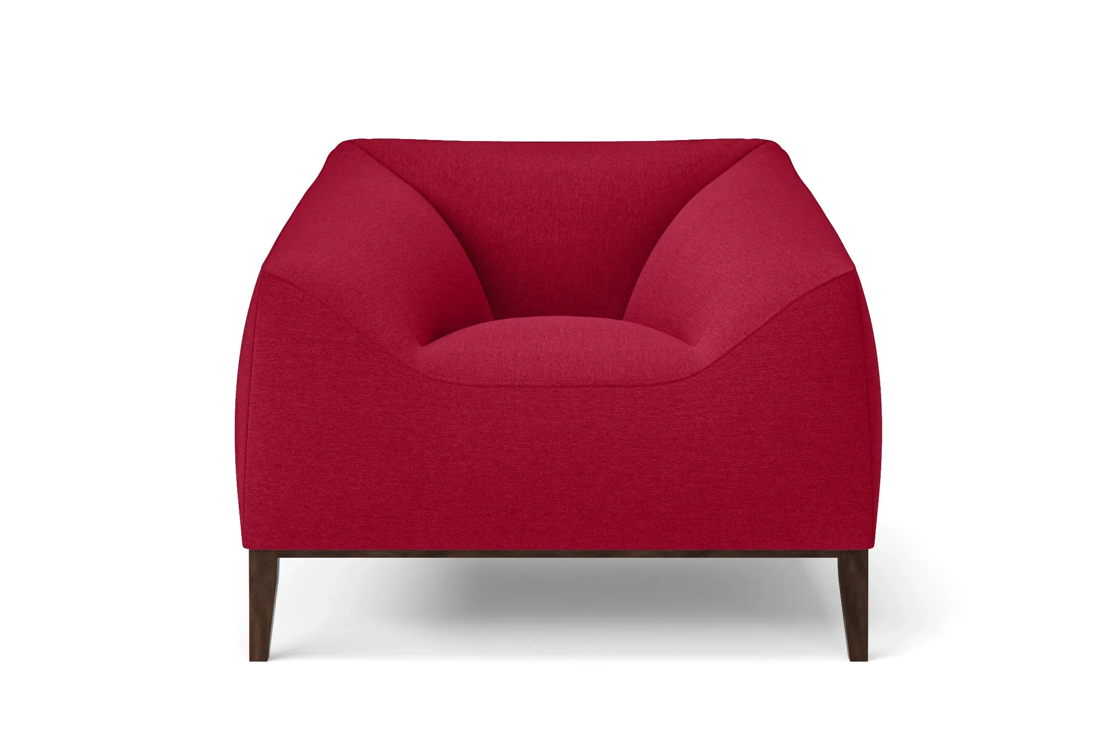 Bergamo Armchair Red Linen Fabric