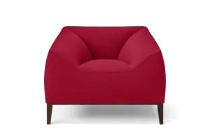 Bergamo Armchair Red Linen Fabric