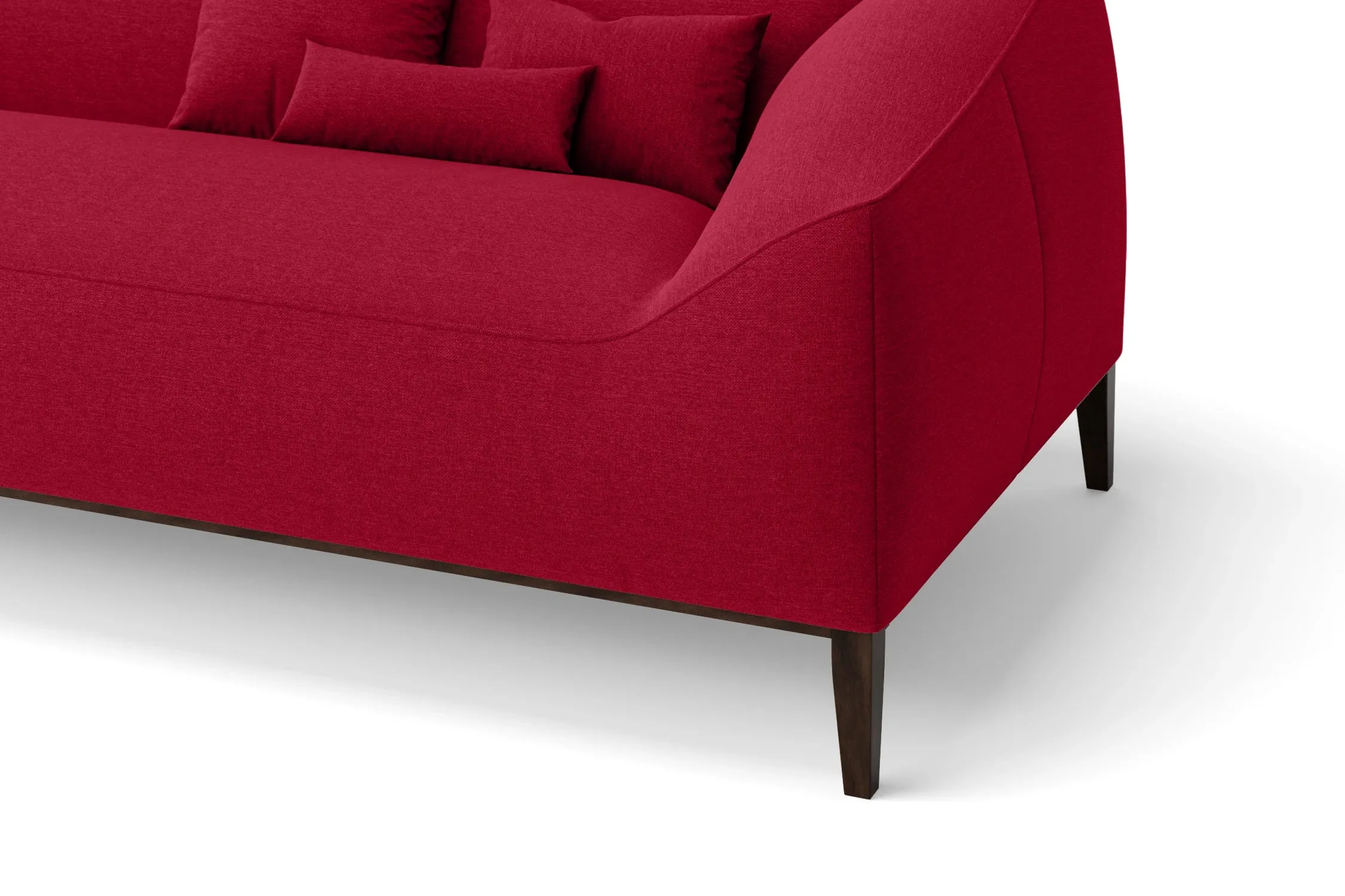 Bergamo Armchair Red Linen Fabric