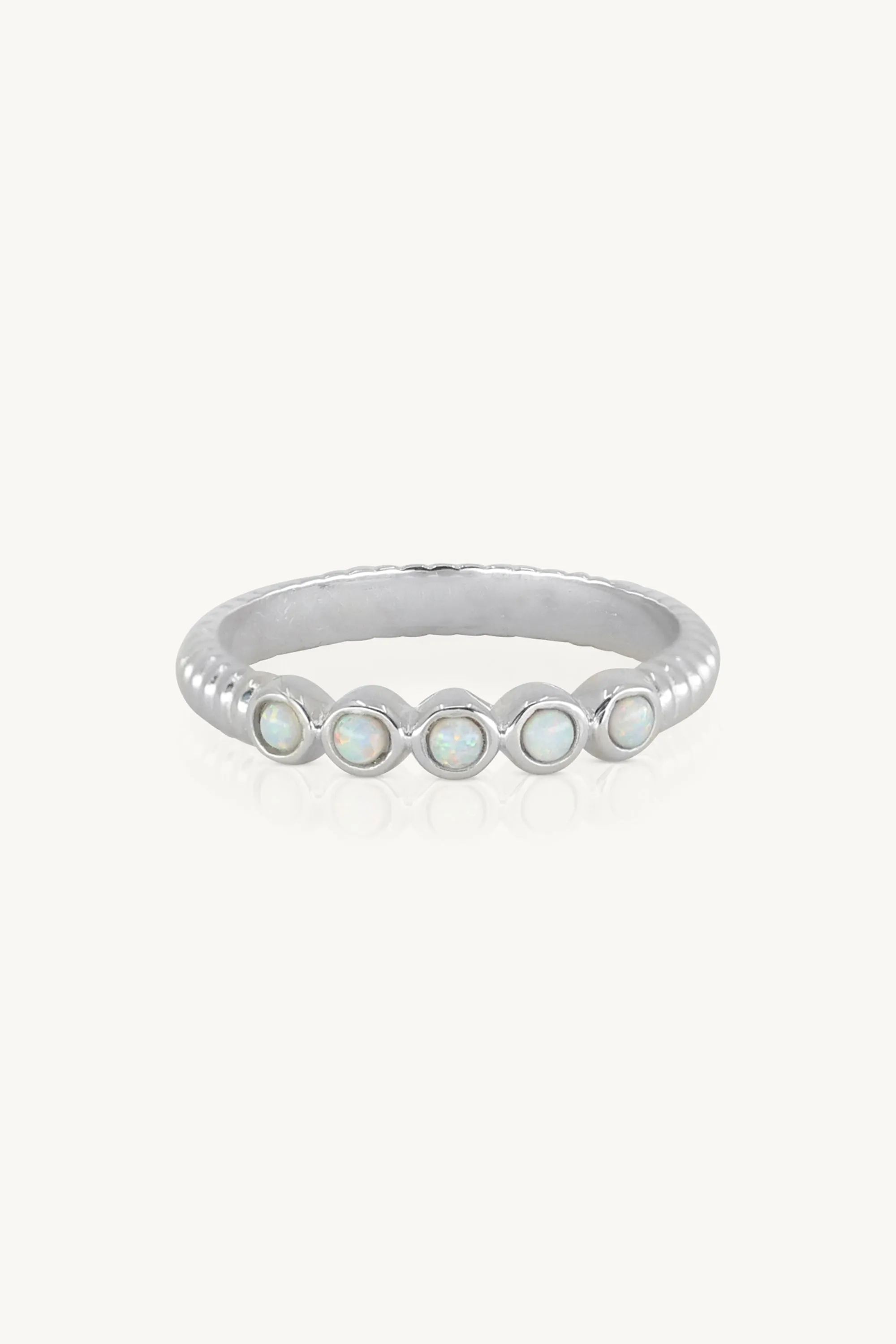 Binded Opal Silver Stacker