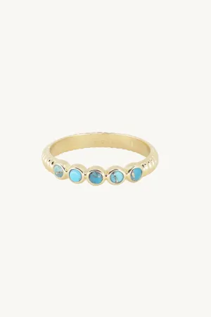Binded Turquoise Gold Stacker