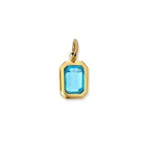 BLUE GEMSTONE PENDANT CHARM