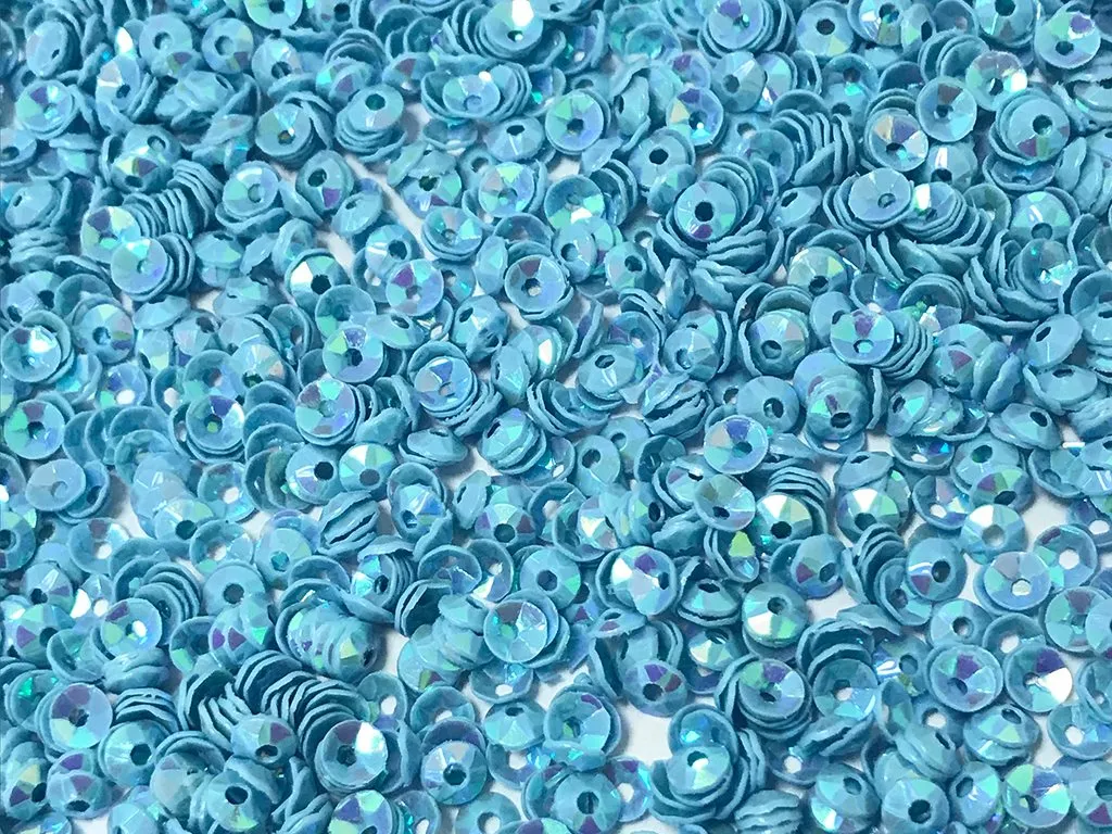 Blue Lustre Bowl Plastic Sequins(Wholesale)