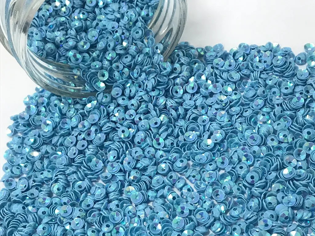Blue Lustre Bowl Plastic Sequins(Wholesale)