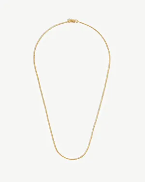 Box Link Chain Necklace | 18ct Gold Plated Vermeil