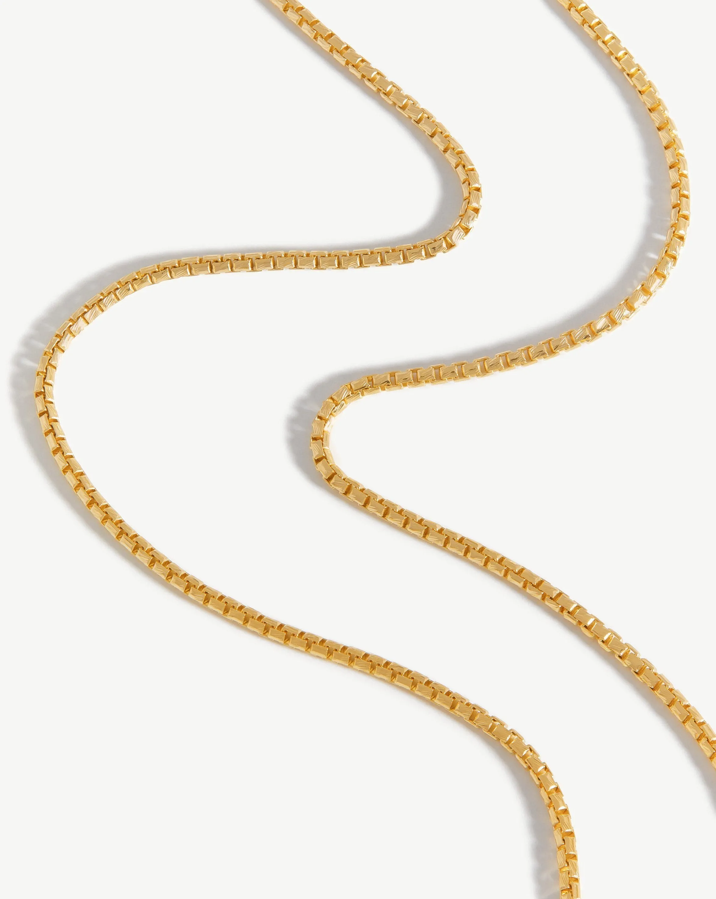 Box Link Chain Necklace | 18ct Gold Plated Vermeil