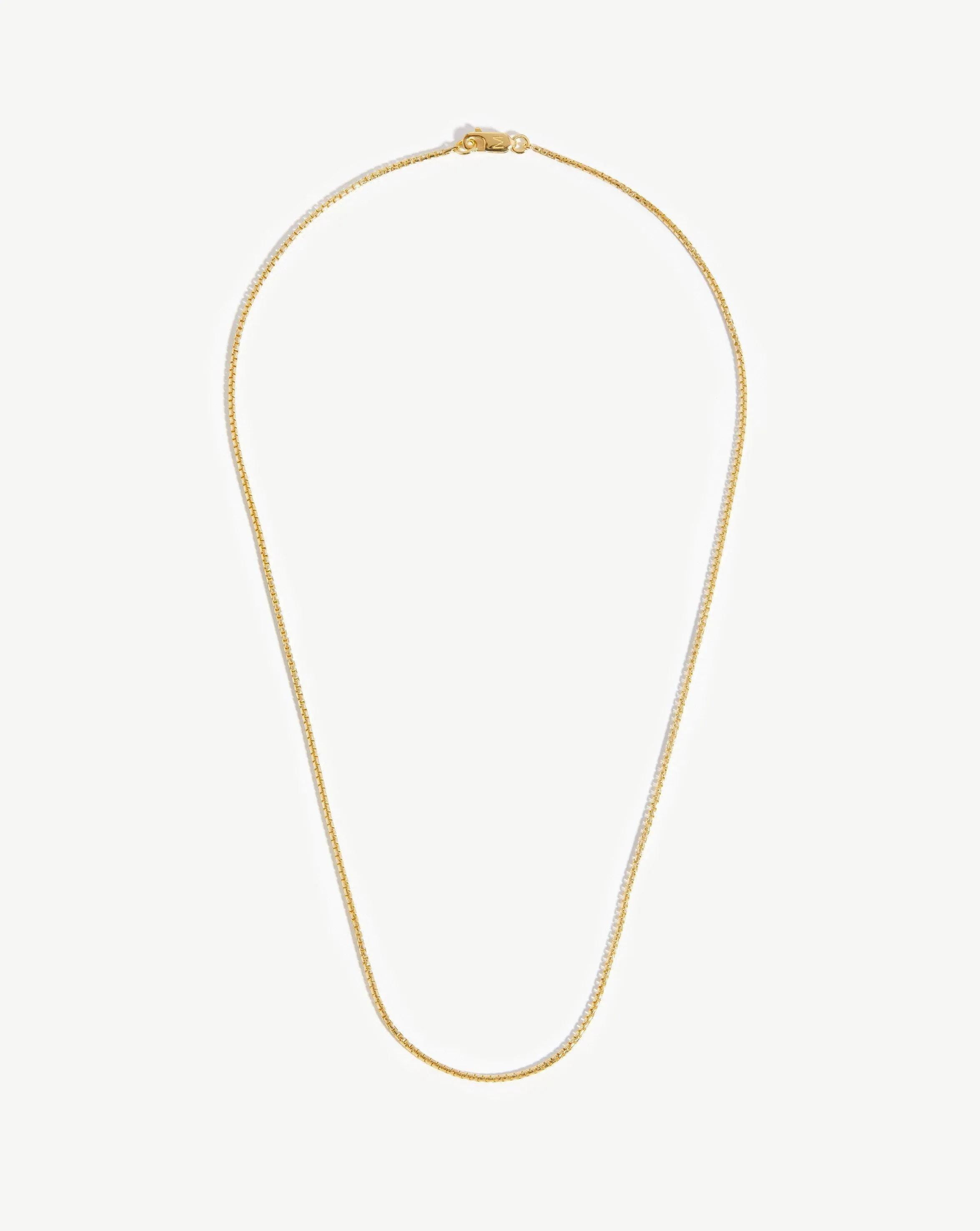 Box Link Chain Necklace | 18ct Gold Plated Vermeil