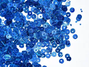 Bright Blue Lustre Circular Plastic Sequins