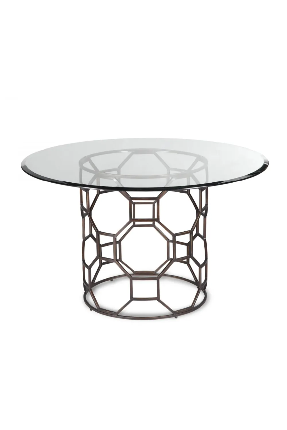 Bronze Round Glass Dining Table | Liang & Eimil Central