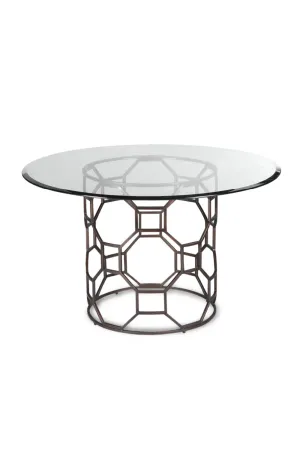 Bronze Round Glass Dining Table | Liang & Eimil Central