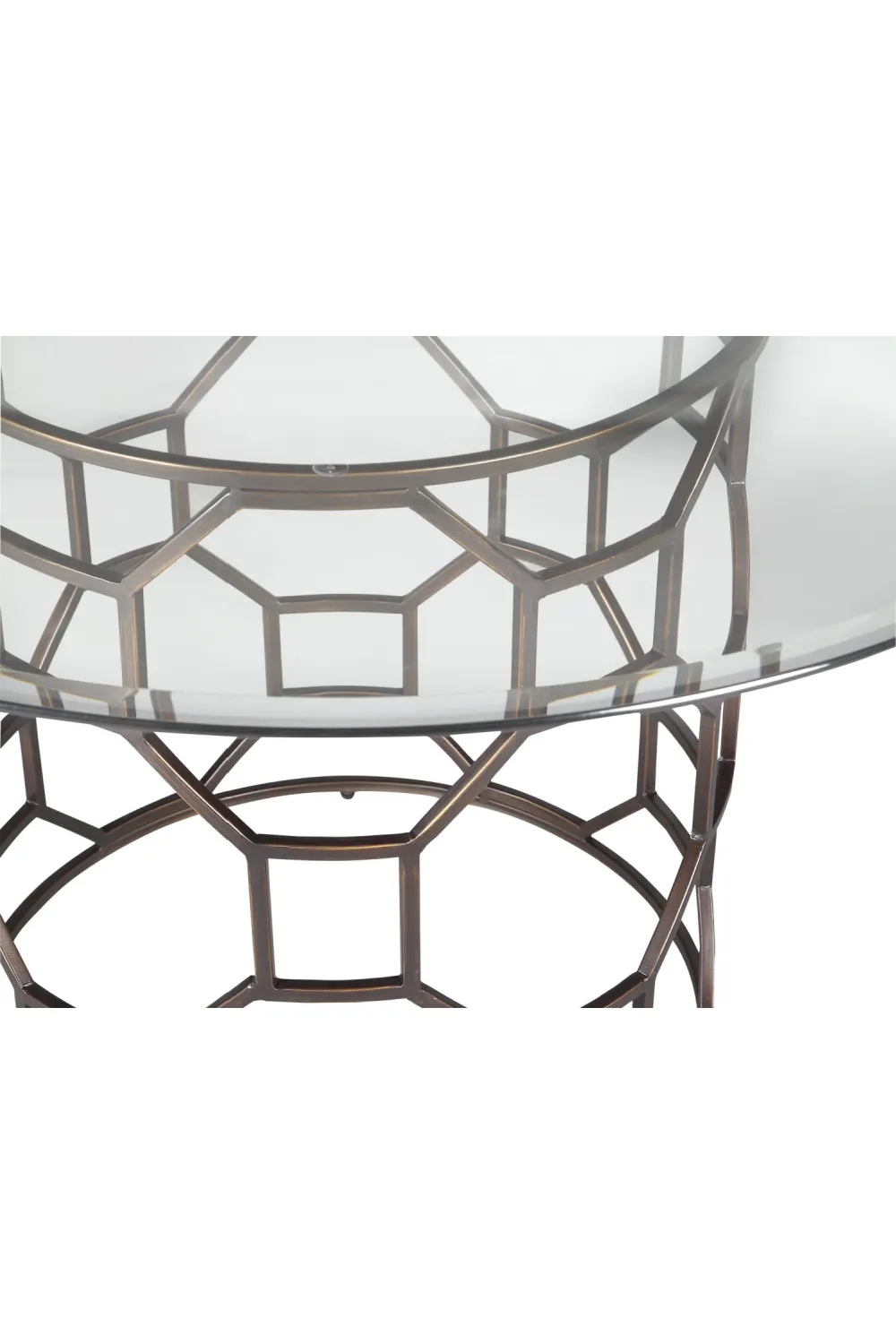 Bronze Round Glass Dining Table | Liang & Eimil Central
