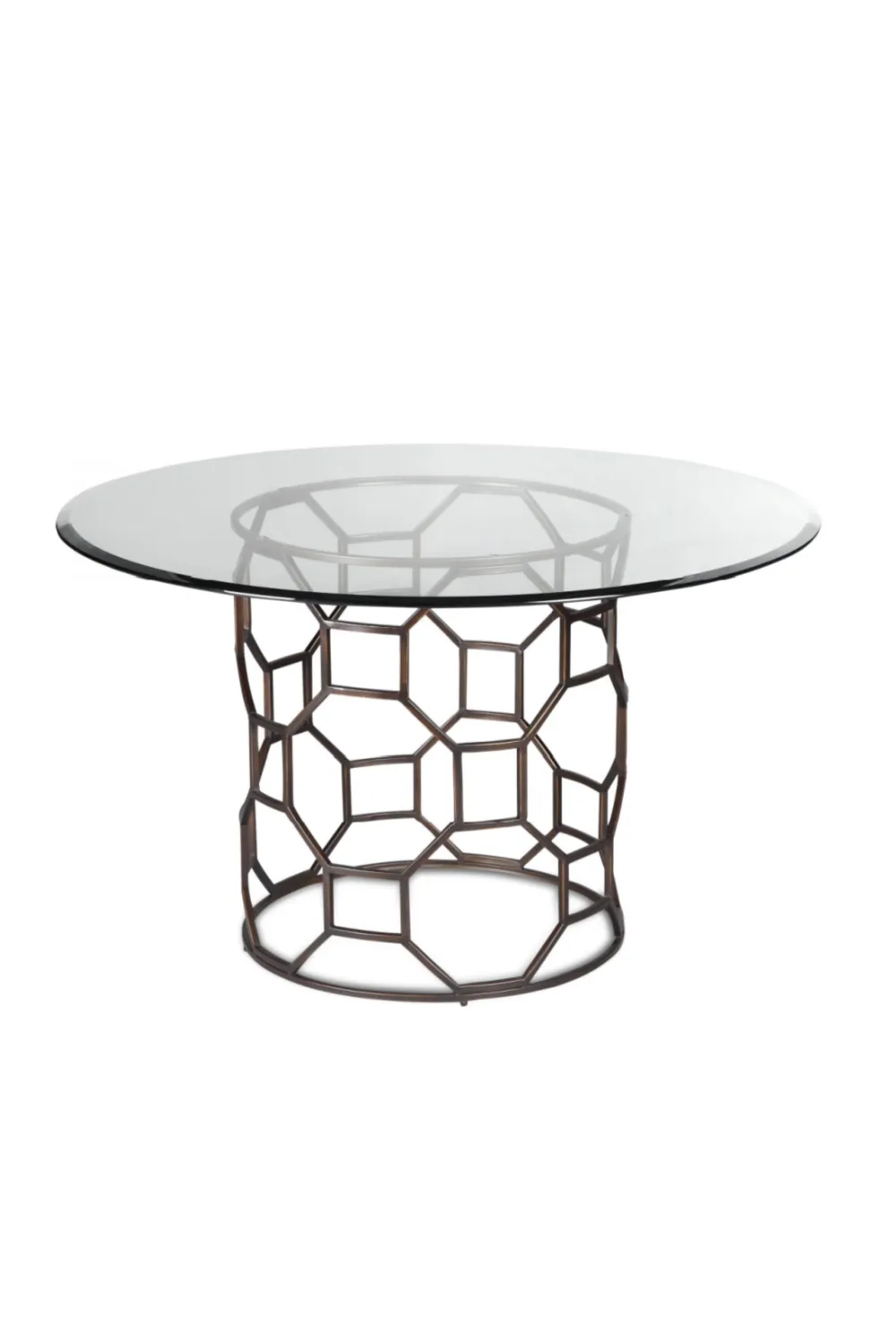 Bronze Round Glass Dining Table | Liang & Eimil Central