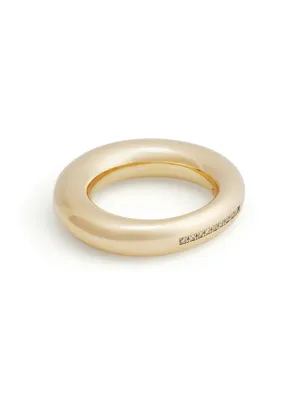 Brushed Gold "Peggy" Donut Ring