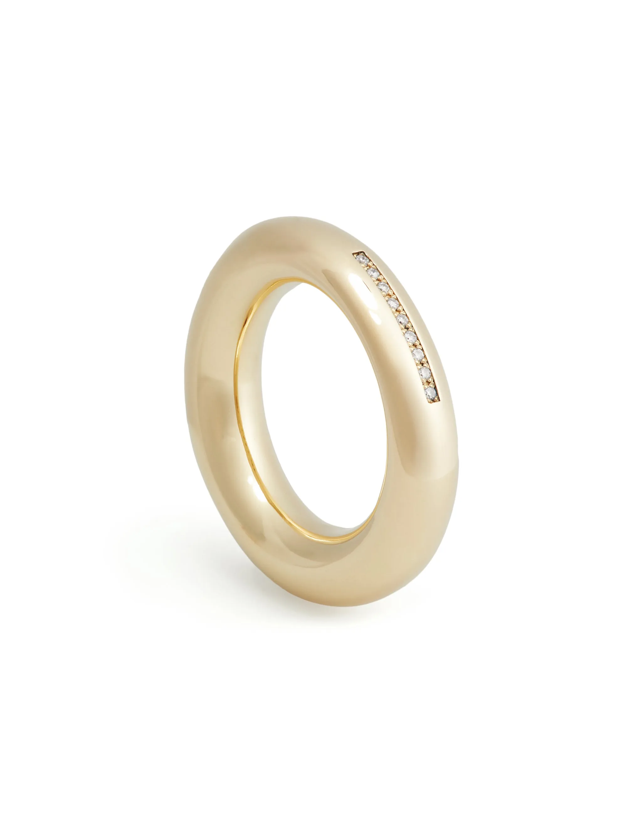 Brushed Gold "Peggy" Donut Ring