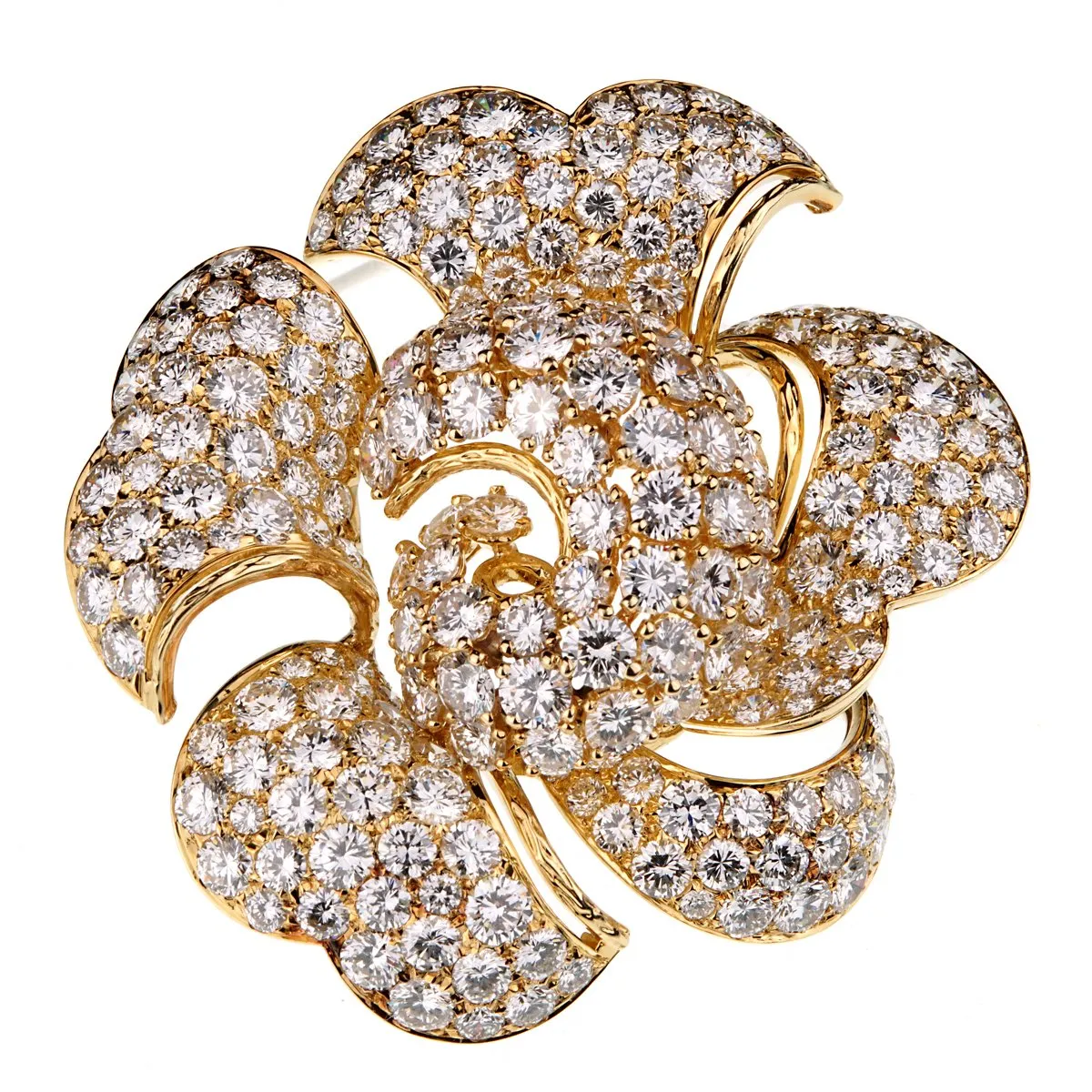 Bvlgari La Dolce Vita 34 Carat Diamond Yellow Gold Brooch
