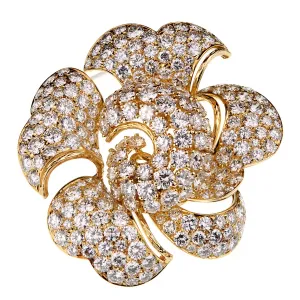Bvlgari La Dolce Vita 34 Carat Diamond Yellow Gold Brooch