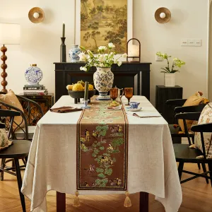 Cavalier Retro Pastoral Elegant Tassel Table Runner