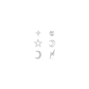 Celestial Stud 6 Pack Ear Party - Silver